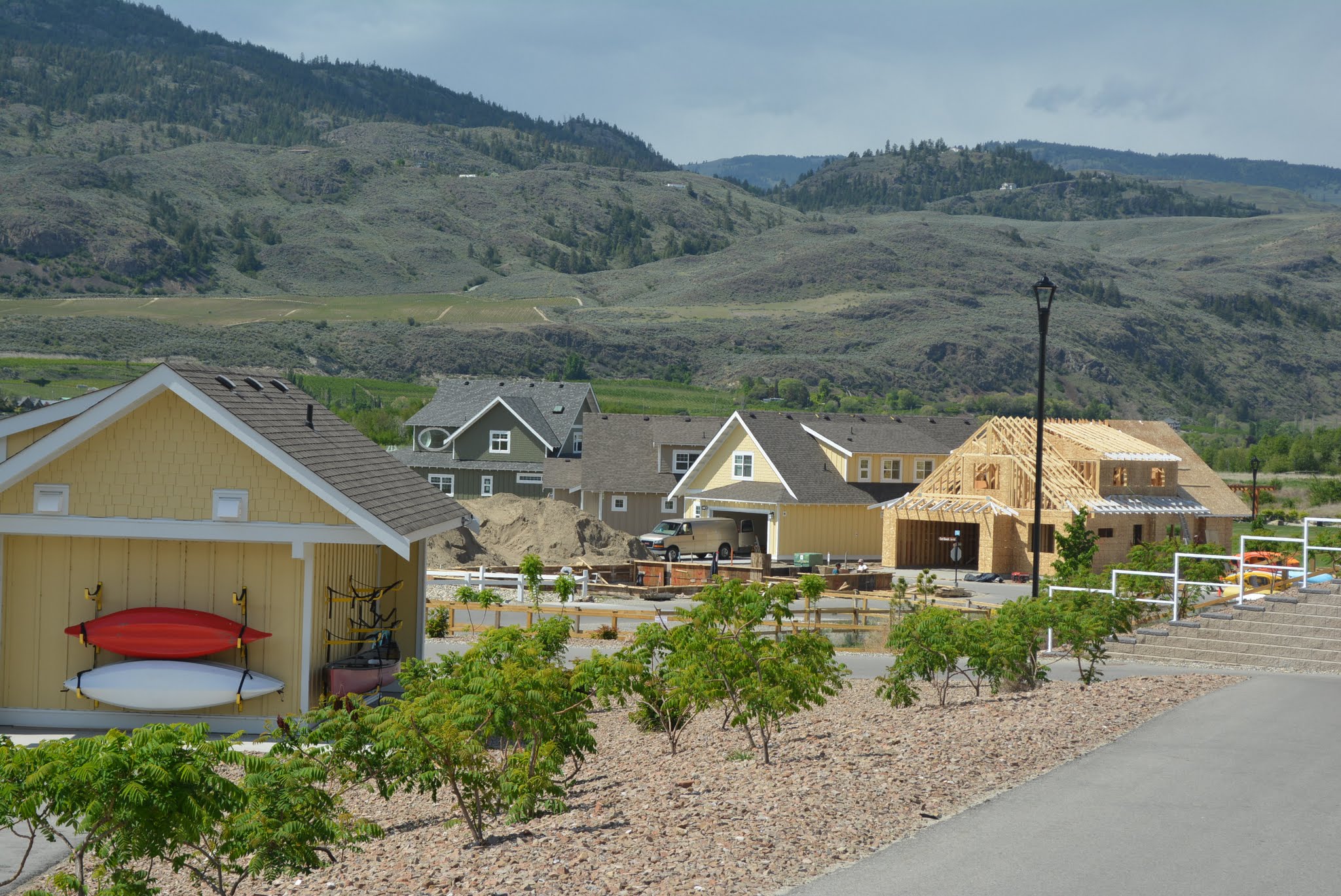 Construction April 27 Lakeside Cottages, Okanagan Valley real estate
